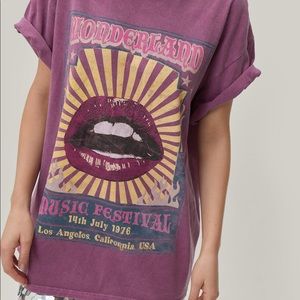 ISO!!! Not selling!!!! Nastygal Wonderland Graphic T Shirt